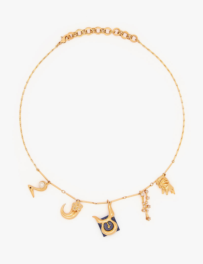 Taurus Zodiac Sign Charm Necklace