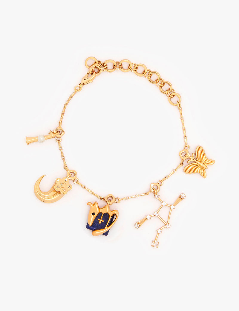 Virgo Zodiac Sign Bracelet in 22kt Gold