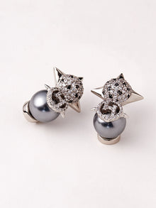 black earrings