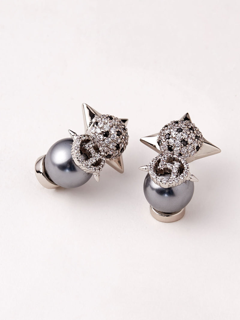 black earrings