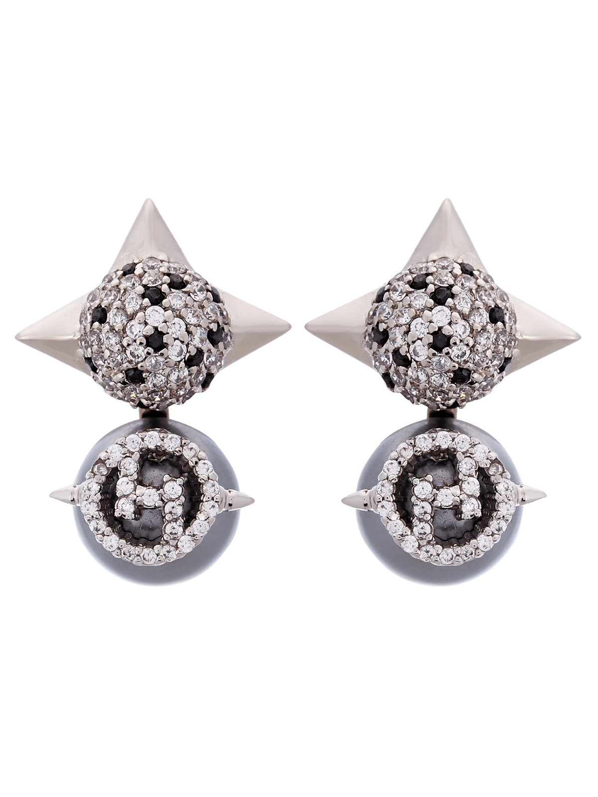 black stud earrings