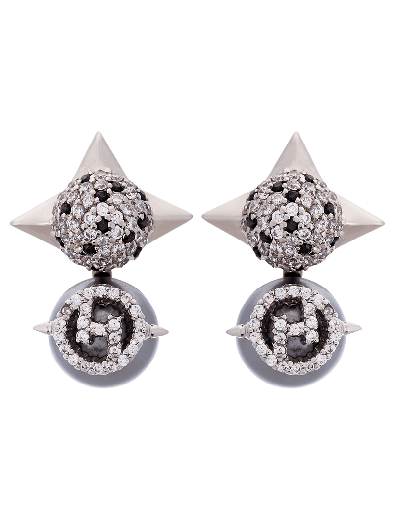 black stud earrings