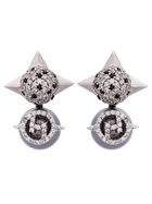 black stud earrings