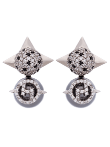 black stud earrings