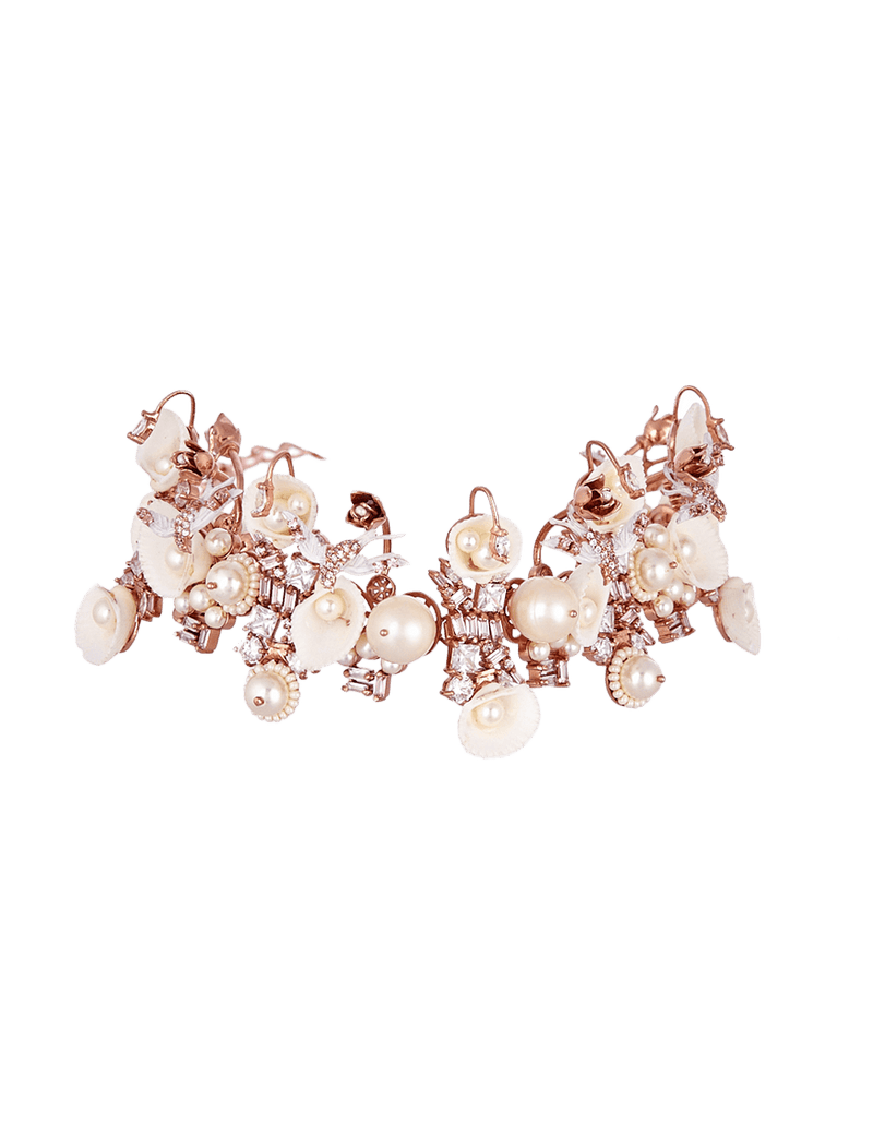 bridal shell choker necklace