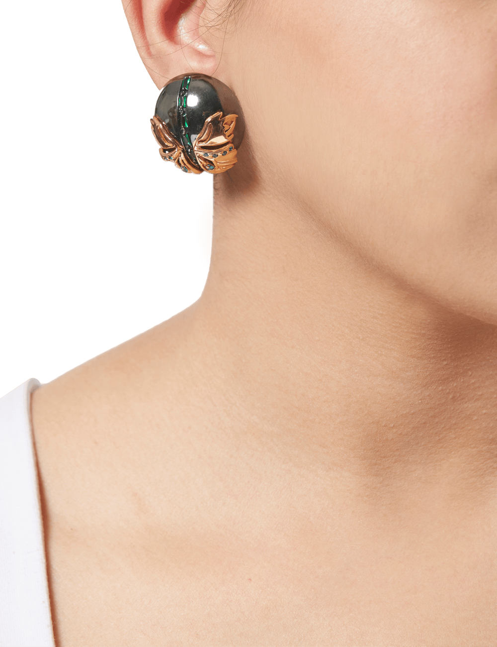 button tops earrings