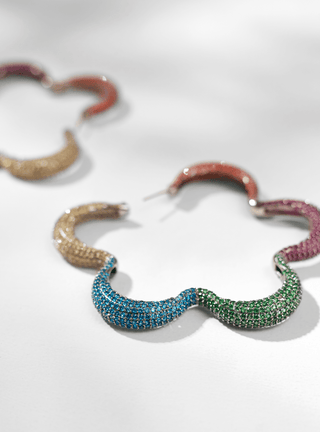 colourful hoop earrings