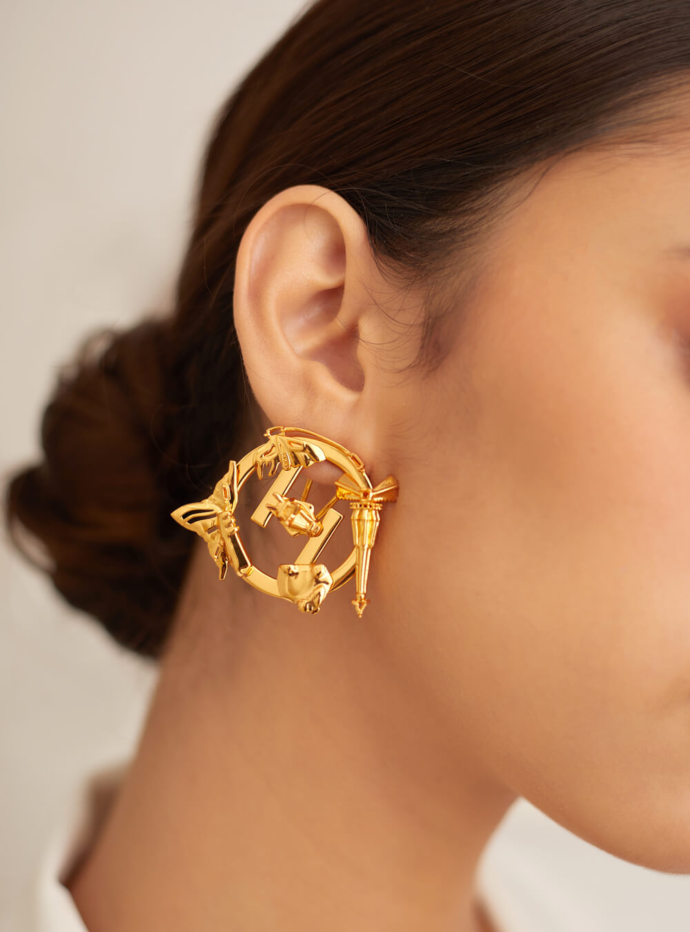 Traditional Design 20kt Gold Earrings Upper Ear Earrings Infant Hoop Earrings  Piercing - Etsy | Upper ear earrings, Open heart jewelry, Handmade gold  jewellery