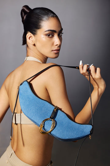 The Boss Swing Bag in Denim Blue