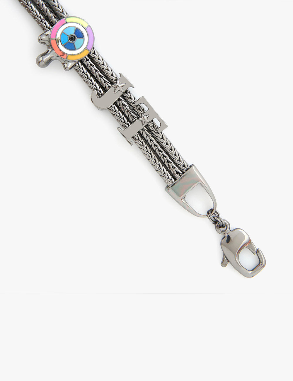 enamel evil eye bracelet