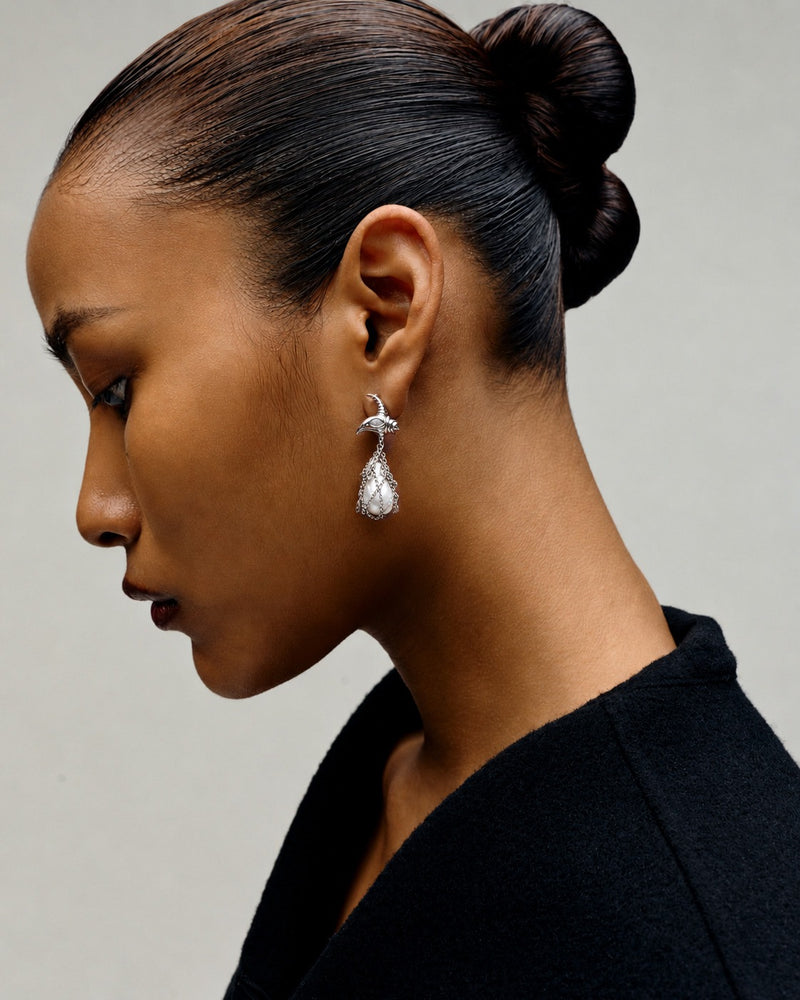 Silver SIren Drop Earrings
