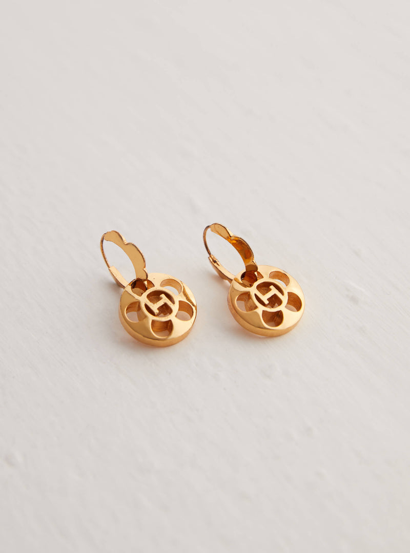 gold drop earrings