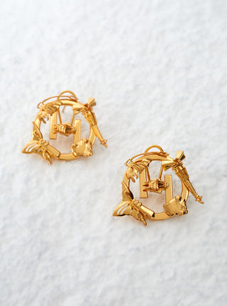 gold mini earrings