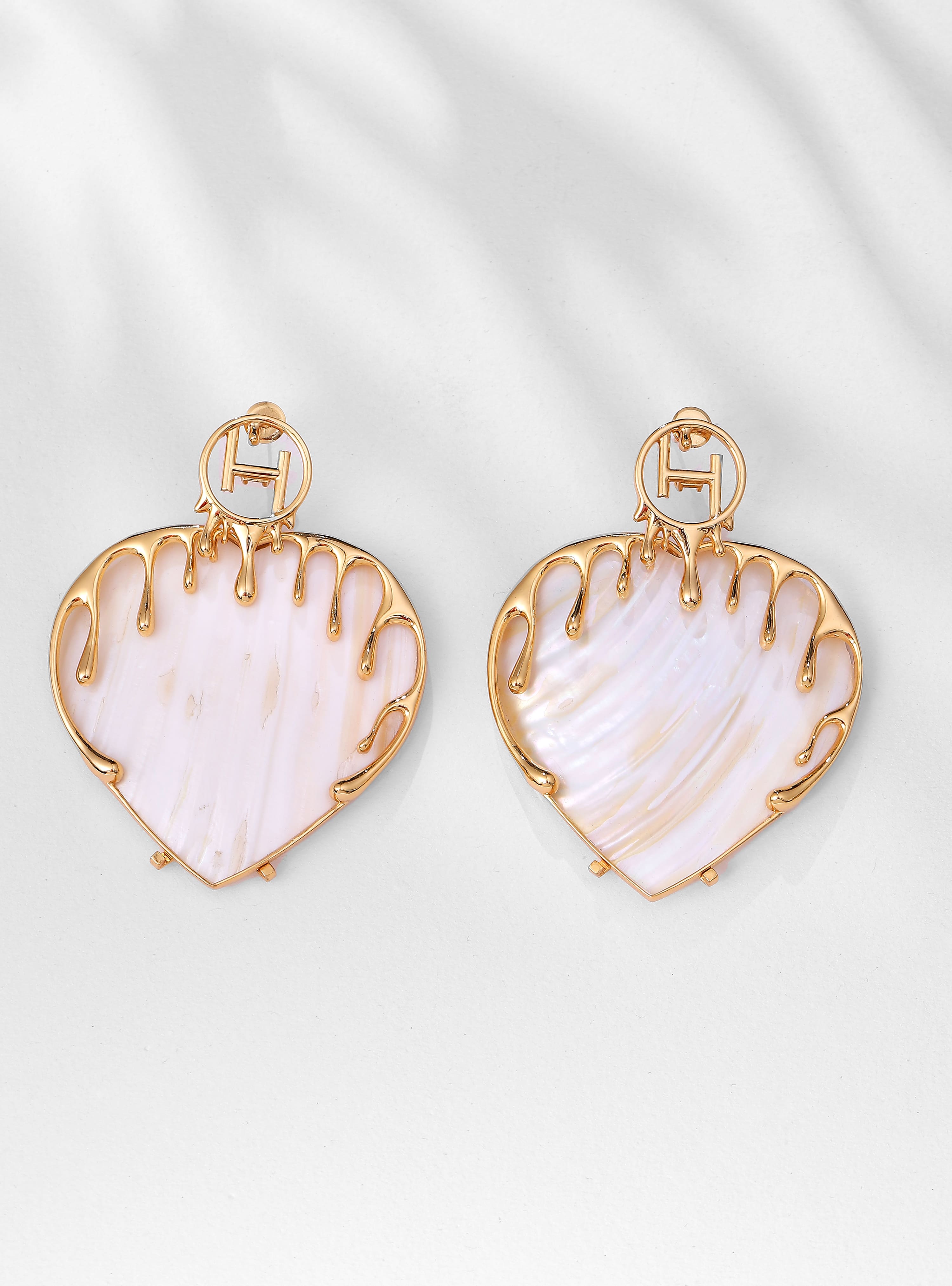 Drip OH Wild Heart Shell Maxi Earrings – Outhouse Jewellery