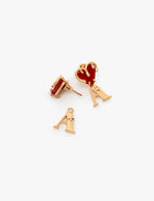gold link earrings​