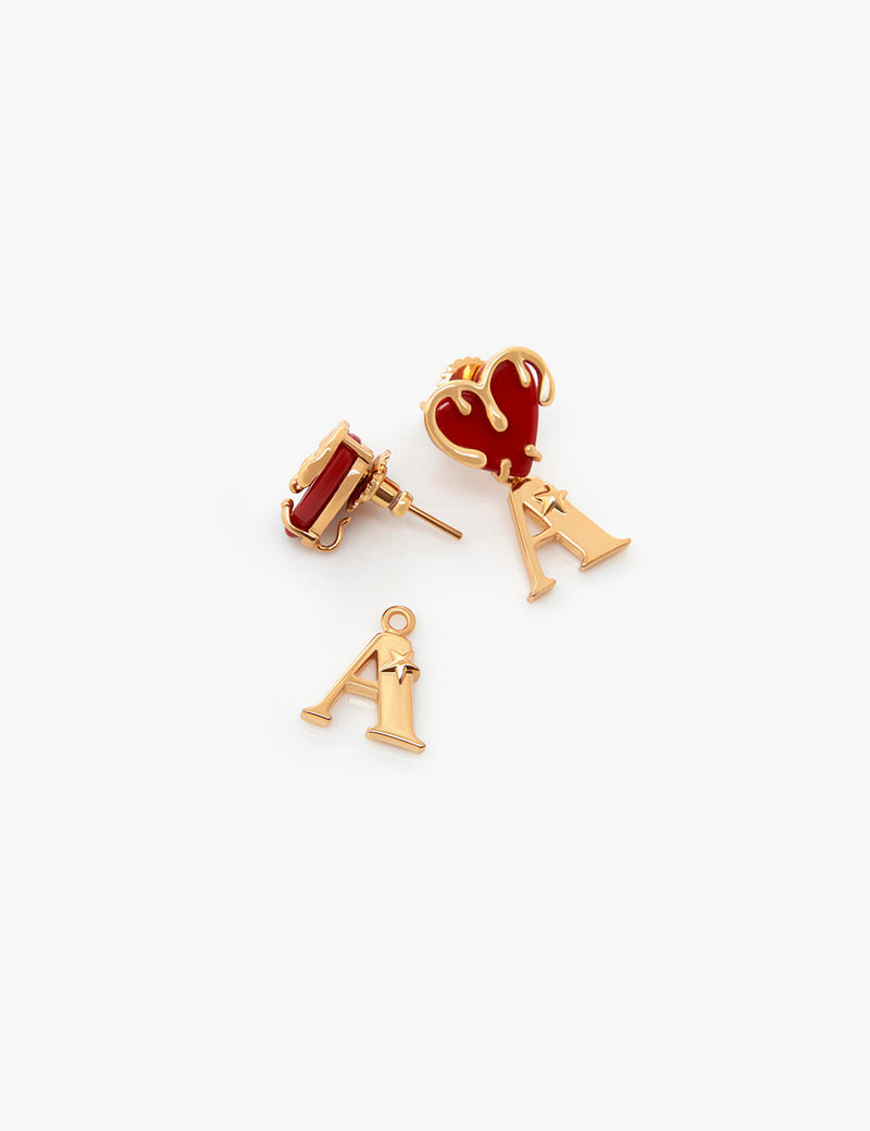 gold link earrings​
