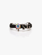 gunmetal evil eye bracelet