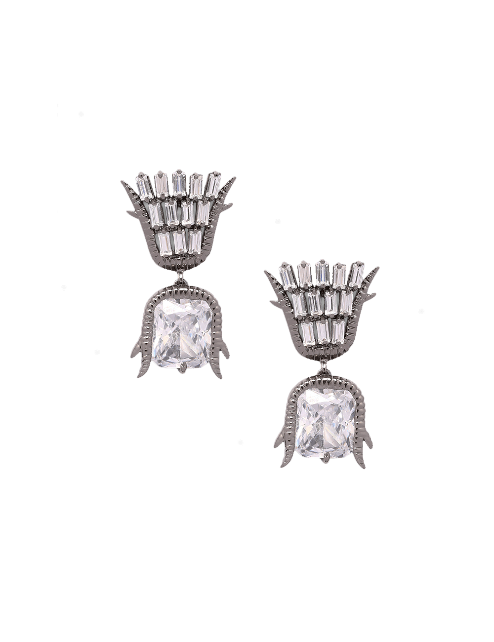 gunmetal stud earrings