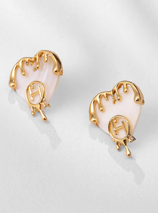 heart shape shell earrings