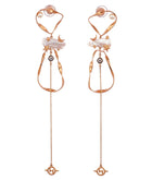 keshi pearl dangler earrings