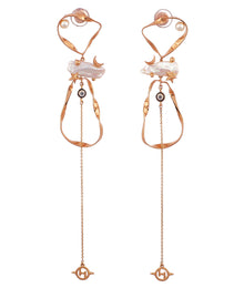 keshi pearl dangler earrings