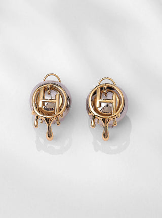midi gold stud earrings