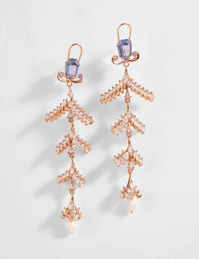 pearl dangler earrings