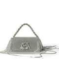 silver crystal midi bag
