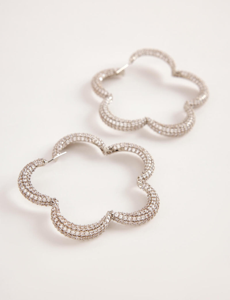 silver hoop earrings