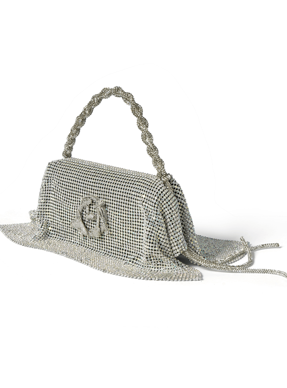 silver midi handbag
