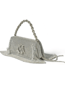 silver midi handbag