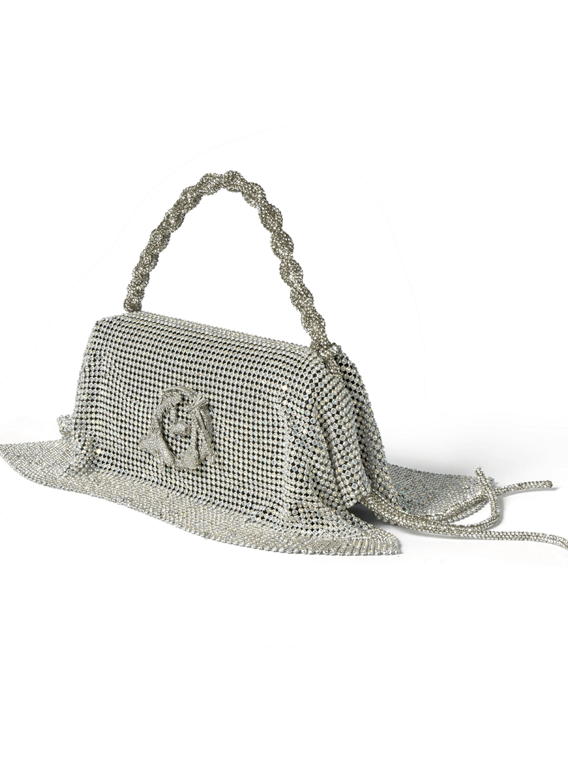 silver midi handbag