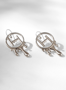 silver plated long earrings