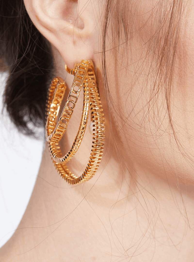 twisted hoop earrings