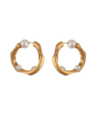 twisted gold hoop earrings​