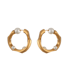 twisted gold hoop earrings​