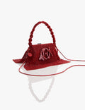 vegan leather crystal bag
