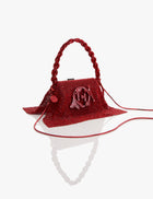 vegan leather crystal bag