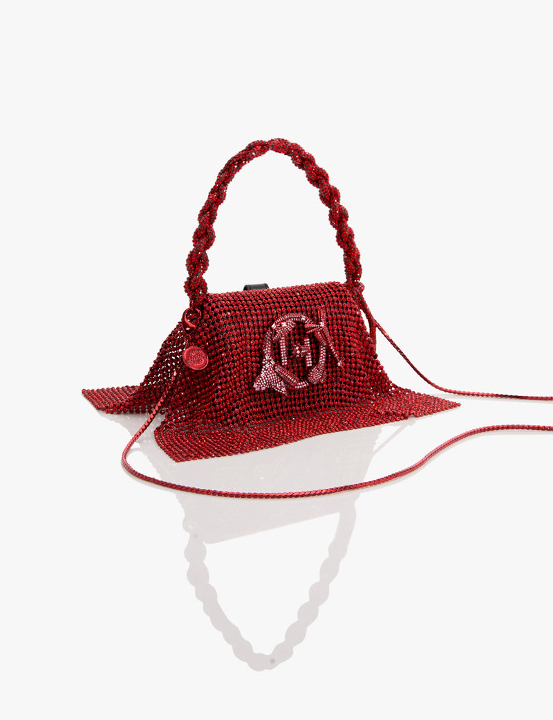 vegan leather crystal bag