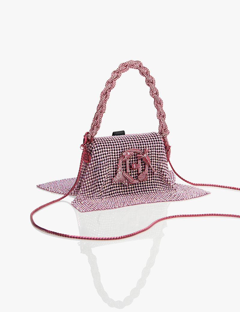 vegan leather pink bag