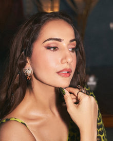 The Wild Empress Studs in Dalmatian Stone