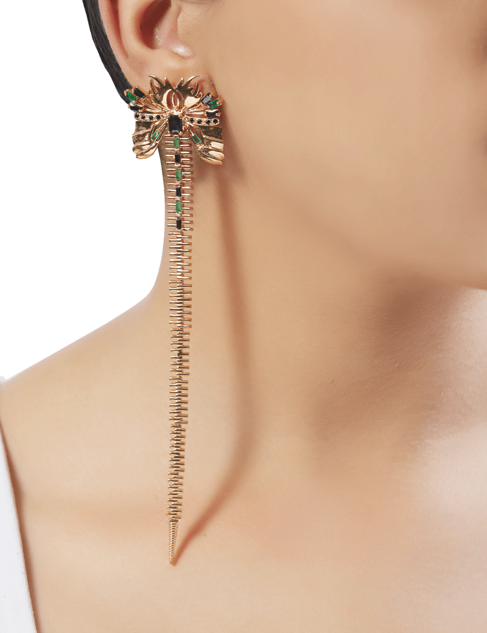 zip style earrings