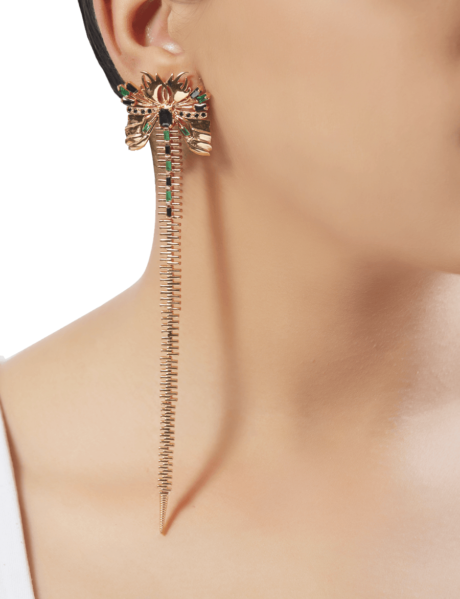 zip style earrings