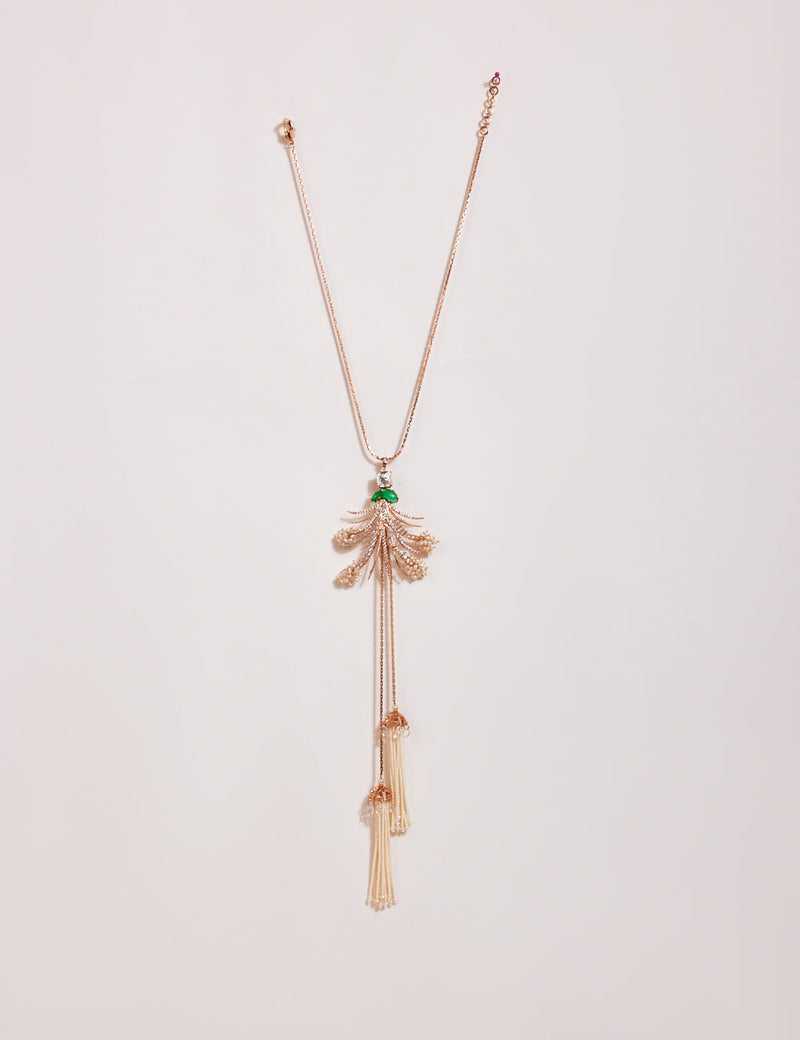 Le Palm Free Fall Pendant Necklace