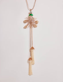 Le Palm Free Fall Pendant Necklace