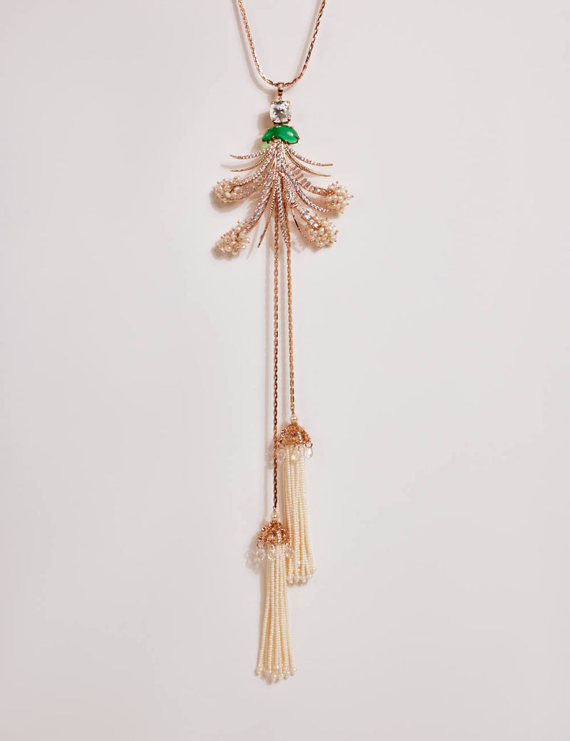 Le Palm Free Fall Pendant Necklace