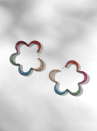 Multi-colour hoop earrings