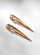 Gavi Spicule Stud Earrings In Gold Finish