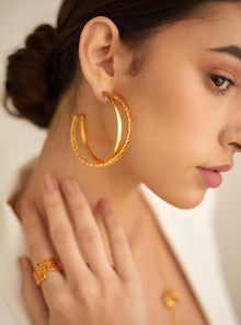 22kt plating hoop earrings