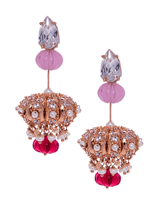 22kt rose gold wedding earrings